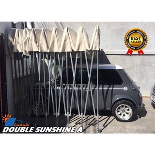 เต็นท์จอดรถสำเร็จรูป CARSBRELLA รุ่น DOUBLE SUNSHINE A (ยาว 10 M.) สามารถจอดรถได้สองคัน