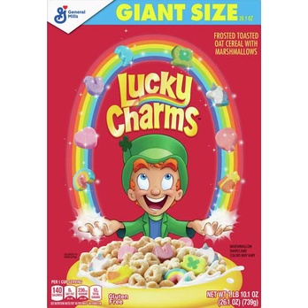 Lucky Charms Cereal ขนาดกล่อง Giant Size 26.1 oz ซีเรียล marshmallow อร่อย