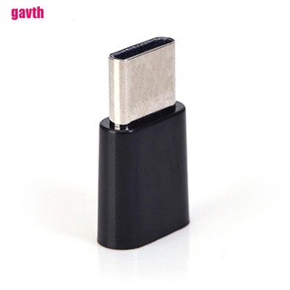 (gav) อะแดปเตอร์ที่ชาร์จ Micro USB Female to Type-C USB-C Male