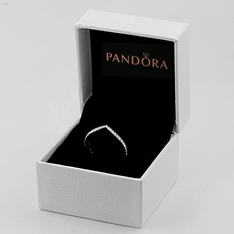 แหวน pandora wishbone ของแท้ 100% 196316 cz