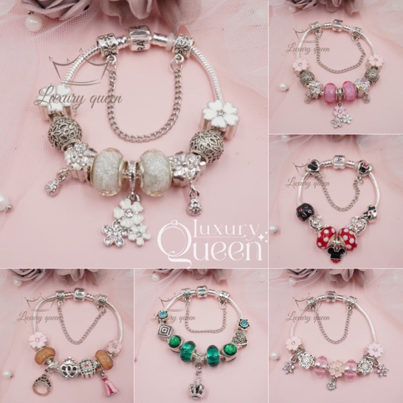 โปร 159 บาท สร้อยข้อมือ (อย่าลืมแจ้งขนาด) กำไล A01 เปลี่ยนชาร์มได้ มาเป็นเซตน่ารักๆ สวยทุกแบบ ถ่ายจากงานจริง