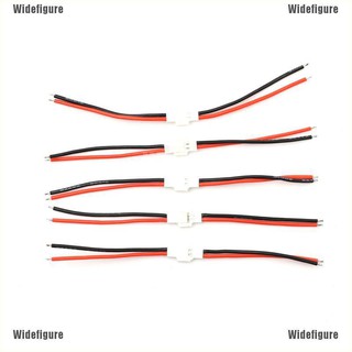 Widefigure 3.7V 1s สายชาร์จ Lipo แบตเตอรี่ ปลั๊กตัวผู้ และตัวเมีย สําหรับ RC 5 คู่