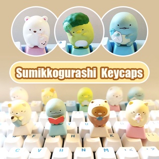 ปุ่มกดคีย์บอร์ด ABS ลายการ์ตูนสัตว์ Sumikkogurashi R4 OEM DIY