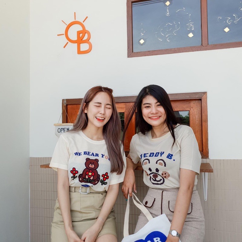 เสื้อ we bear teddy🔥เสื้อยืดลายน้องหมี เนื้อนุ่ม ผ้าดีรุ่นใหม่ overbeau168