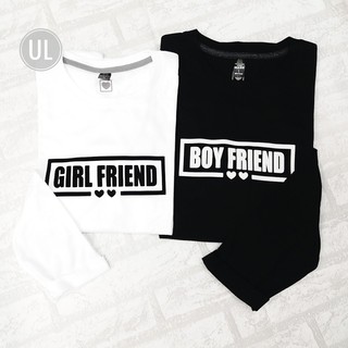 เสื้อคู่รัก แขนยาว สกรีนBoyF&amp;GirlF C118 ตัวละ