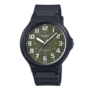 นาฬิกาCasio นาฬิกาข้อมือผู้ชาย สายเรซิ่น สีดำ รุ่น MW-240-3B ( Green/Black ) ของใหม่ของแท้100% ประกันศูนย์ 1 ปี