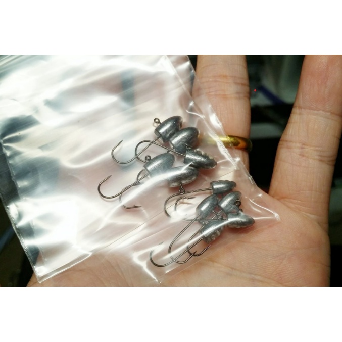 หัวจิ๊ก jighead หัวaji ทรงรักบี้ 1.0 - 4.0 กรัม ราคาถูก ราคาประหยัด #aji #ajing #แคโร #แคโรไลน่าริก #calorinarig