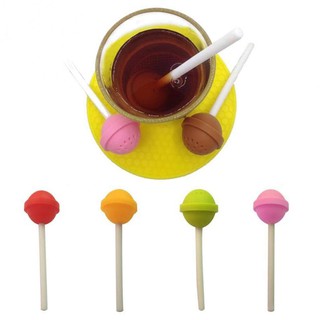 Pladao Houseware ที่กรองชา ซิลิโคน tea infuser ลาย อมยิ้ม Lollipop มี 5 สี