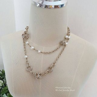 Chanel Pearl Necklace/belt สร้อย/เข็มขัดมุกเกรดไฮเอน