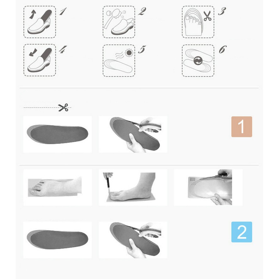 Insole Foot Careแผ่นเสริมพื้นรองเท้าเพื่อสุขภาพ ฟองน้ำรองพื้นรองเท้า 1คู่ XD-659
