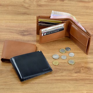 05-145/13 tri-fold wallet with coin pocket กระเป๋าสตางค์หนังแท้ กระเป๋าตังค์หนังแท้ ยี่ห้อ klaas ของแท้