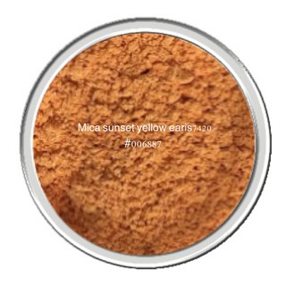 mica สีส้ม SunSet yellow Earis 7420 30g 006887 สินค้าเป็นวัตถุดิบเครื่องสำอาง