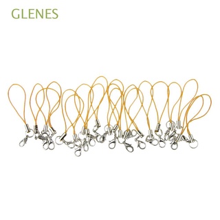 Glenes สายคล้องโทรศัพท์มือถือ ป้องกันการสูญหาย หลากสี สําหรับทําเครื่องประดับ DIY 20 ชิ้น