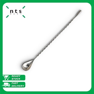 NTS Bar Spoon ช้อนสแตนเลส ช้อนบาร์ ช้อนค็อกเทล สำหรับคนเครื่องดื่ม ด้ามจับช้อนยาว ขนาด 11 นิ้ว รุ่น NTS1-BSP-11