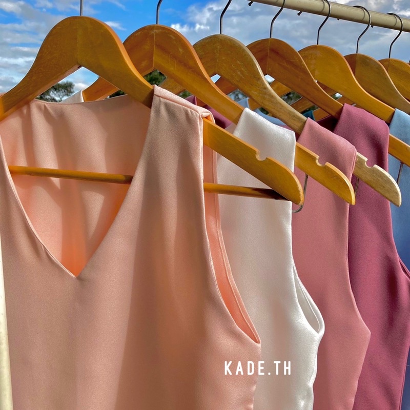 ขายดี เสื้อแขนกุดคอวี สีเยอะเเพทเทิลสวยมาก ผ้าโฟเวย์ เสื้อเปล่าราคาประหยัด ราคา ถูกที่สุด ดีลบีเคเค แกลเลอรีภาพที่ 7