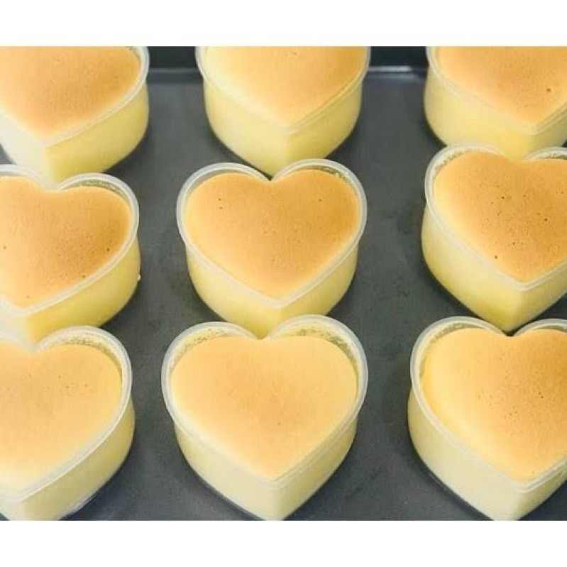 B008 พร้อมส่ง รับคนละครึ่ง!!(แพค10 ถ้วย+ฝา) ถ้วยพุดดิ้ง ถ้วยชีสเค้ก เข้าเตาอบได้ รูปทรงหัวใจ ขนาด 140 ml - รูปที่ 5