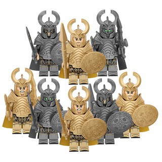 Asgard Soldier Medieval Knight Minifigures Thor Loki Accessories Armor Helmets Building Blocks Toys For Children KT1044