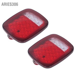 Aries306 ไฟท้าย ไฟเบรก Led 16 ดวง แบบเปลี่ยน สําหรับ Jeep Wrangler Tj Cj Jk 2 ชิ้น