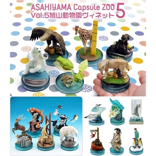 (เพิ่มกวางกระโดดแรร์พร้อมส่ง) Gachapon กาชาปองงานฝาสวนสัตว์ Asahiyama Zoo Kaiyodo โมเดลสัตว์