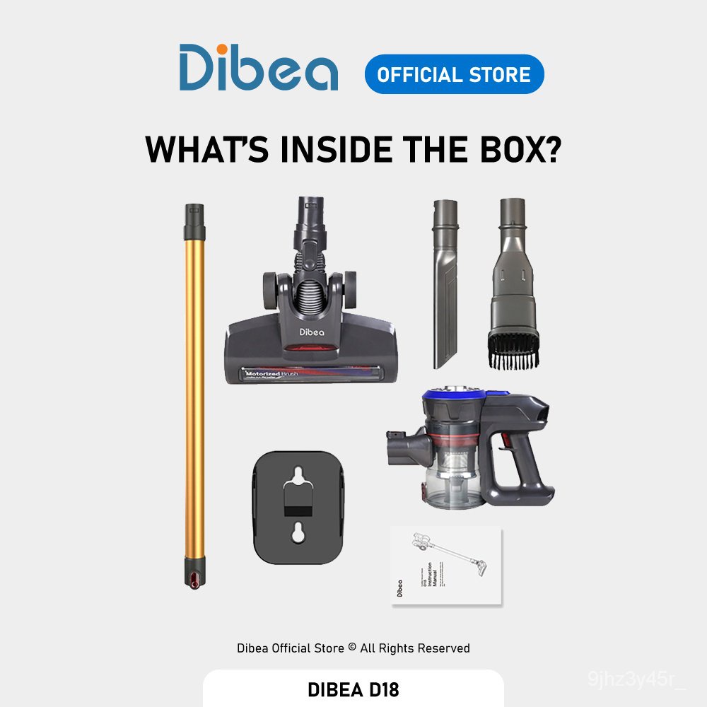 Dibea D18 Classical Cordless Vacuum Cleaner Handheld Stick with LED