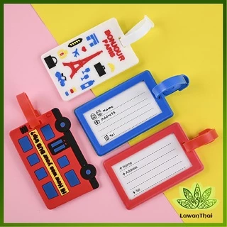 Lawan ป้ายห้อยกระเป๋า PVC ป้ายติดกระเป๋าเดินทาง แท็กกระเป๋าเครื่องบิน luggage tag