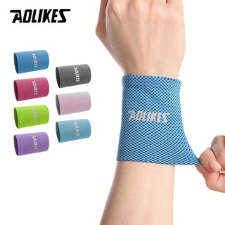 AOLIKES One คู่ Breathable Ice Cooling วัสดุสนับสนุนรั้งเทนนิสสายรัดข้อมือกีฬา Sweatband สำหรับ Gym โยคะวอลเลย์บอล