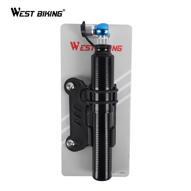 WEST BIKING เครื่องปั๊มลมยางจักรยาน อะลูมิเนียมอัลลอย ขนาดเล็ก แบบพกพา — صورة 8