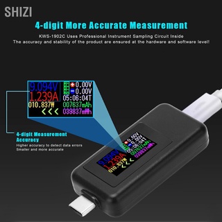 ShiZi เครื่องทดสอบพลังงาน USB C แบบ 2In1 พร้อมหน้าจอสี Dc4 30V