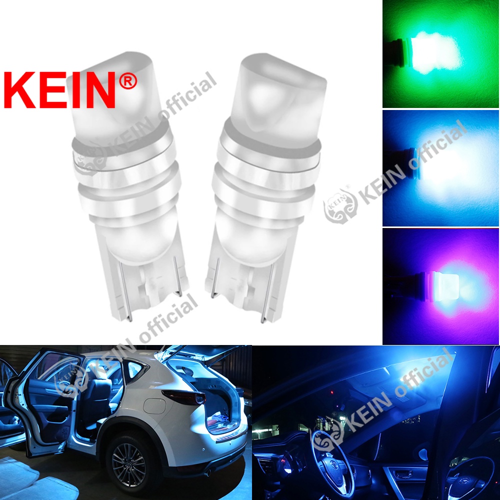 Kein 2PCS สีสันไฮไลท์ T10 ไฟ Led ภายในรถ 194 168 501 W5W ตําแหน่งไฟป้ายทะเบียนโดมไฟ Led สําหรับรถยนต์ T10 เซรามิคโคมอ่านหนังสือแสดงสถานะแผนที่