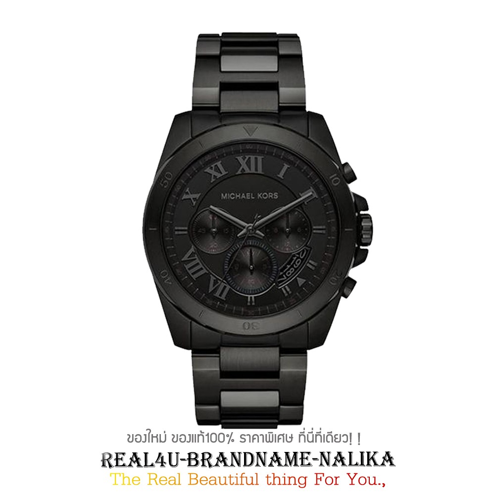 นาฬิกาข้อมือ MICHAEL KORS Brecken Chronograph Black Dial - Black นาฬิกาข้อมือผู้ชาย รุ่น MK8482