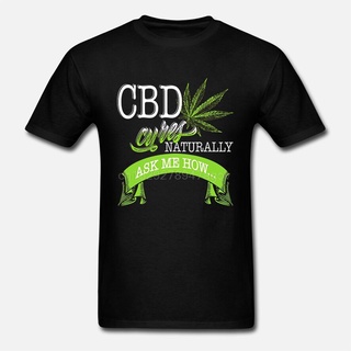 ขายดี!ขายดี เสื้อยืดคลาสสิก พิมพ์ลาย CBD Cures Ask Me How Coffee Hemp Heals Cannabidiol Oil2 NFkeml22OJoplk60S-5XL