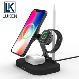 Luken ที่ชาร์จไร้สาย แบบแม่เหล็ก พับได้ พกพา สําหรับ App ip12 Pro iP 13promax App Watch AirPo 3 in 1