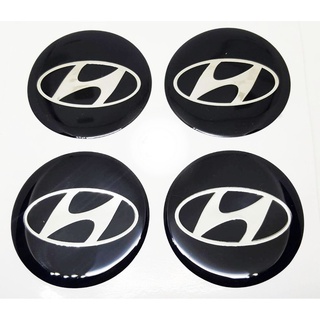 กรุณาวัดขนาดก่อนสั่งซื้อ สติกเกอร์ติดดุมล้อ HYUNDAI ขนาด 50mm. 1 ชุดมี 4 ชิ้น Aegether