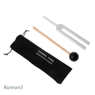 Run ส้อมจูนเสียง อลูมิเนียม 512 Hz พร้อมกระเป๋าเก็บค้อน เครื่องดนตรี คลายเครียด