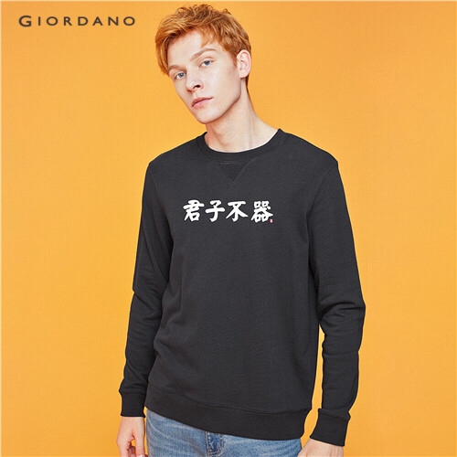 GIORDANO MEN Graphic crewneck sweatshirt 91099629