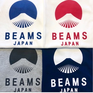 Beams Japan เสื้อยืดแขนสั้นเนื้อผ้าฝ้ายแฟชั่นพิมพ์ลายสําหรับผู้ชายและผู้หญิง