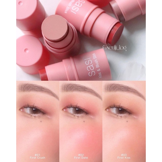 sasi Kiss & Blush Stick บลัชออนเนื้อครีม เนื้อดือมากก คือเป็นครีมบลัชที่ปาดง่าย เกลี่ยง่าย