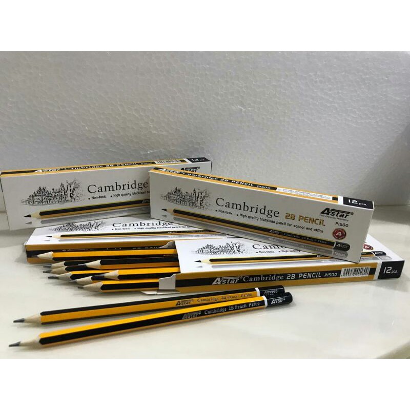 ดินสอ Blacklead 2B Cambridge Astar คุณภาพสูง (12 ชิ้น/กล่อง)