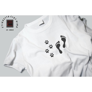 Dog Lover Shirt - Footstep ฤดูร้อนแขนสั้นเสื้อยืดการ์ตูนญี่ปุ่นอะนิเมะหลวมป่าคู่รักชายและหญิงสามารถสวมใส่ได้