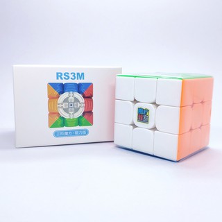 รูบิค 3x3 รูบิค แม่เหล็ก รูบิค ของ แท้อย่างดี rubik 3x3 Moyu RS3 M 2020 3x3 stickerless magnetic cube SharkRubik