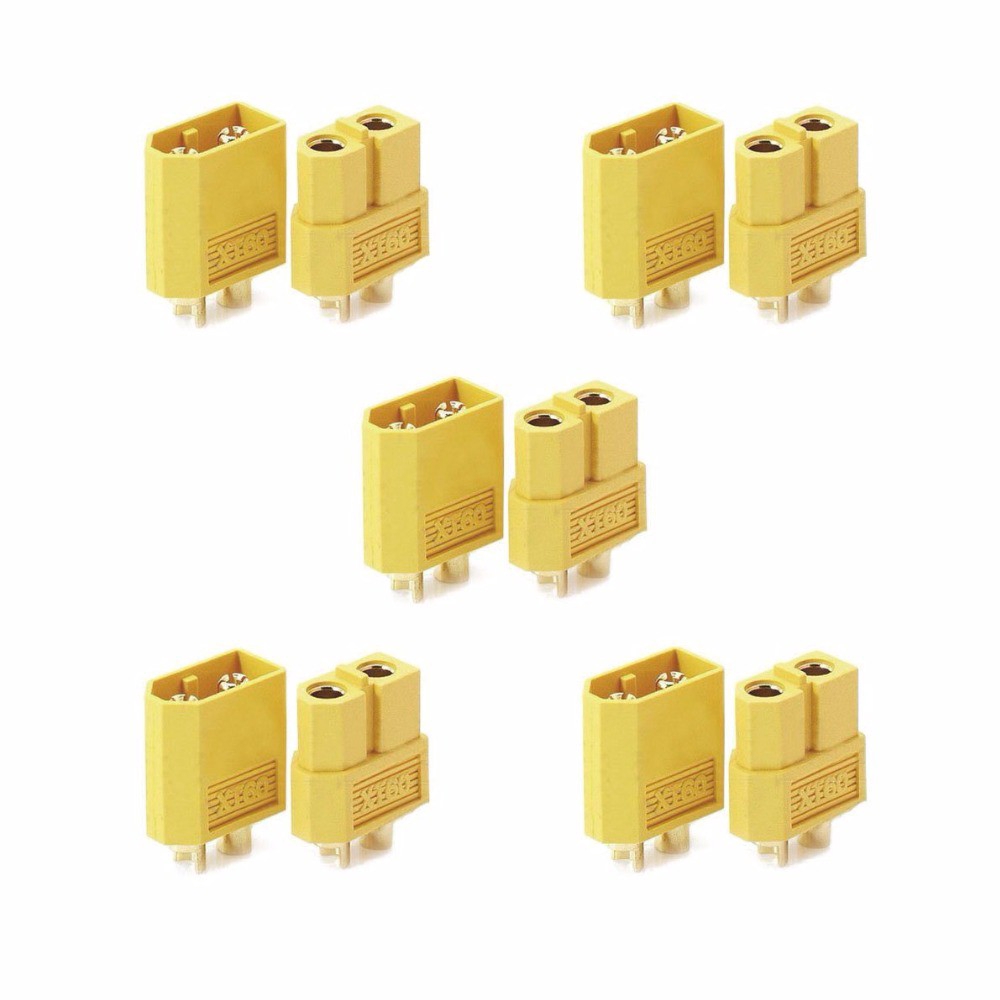 ขั้วต่อแบตเตอรี่ RC ปลั๊กเสียบ สำหรับโดรน ESC XT60 10 คู่