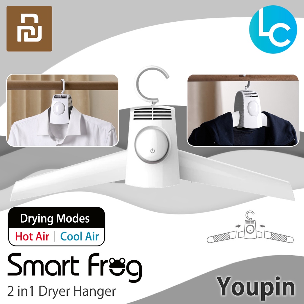 Smartfrog เครื่องอบผ้า แบบพกพา ราวตากผ้า รองเท้า ไม้แขวนเสื้อ พับได้ เครื่องอบผ้า จาก Xiaomi Youpin