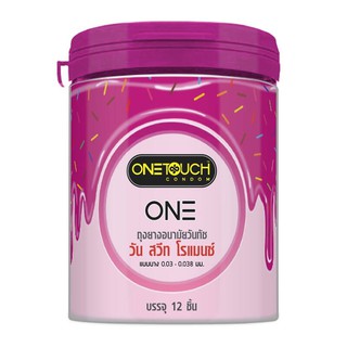 Onetouch One Sweet 12 ชิ้น 52mm ถุงยางอนามัยกลิ่นผลไม้รวมวันทัช ถุงยาง