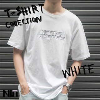 เสื้อยืด Oversize เสื้อยืดแขนสั้นสีขาว Nineteenninetyfive