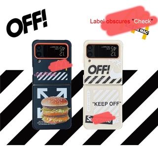 ใหม่ เคสโทรศัพท์มือถือ PC TPU กันกระแทก ลาย “KEEP OFF” สําหรับ Samsung Galaxy Z Flip4 3 5G Z