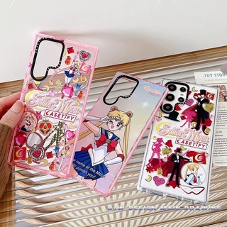 เคสโทรศัพท์ซิลิโคน ใส แบบนิ่ม ลายการ์ตูนเซเลอร์มูน กันกระแทก สําหรับ Samsung S20 S21 S22 S20Ultra S21Ultra S22Ultra S20+ S21+ S22 Plus