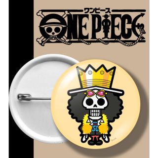 ONEPIECE BADGE เข็มกลัด วันพีช บรูค พื้นสี BROOK CREAM