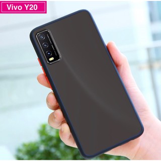 รุ่นใหม่ Case VIVO Y20/Y20s/Y20i/Y12S เคสกันกระแทก ปุ่มสีผิวด้าน ขอบนิ่มหลังแข็ง เคสโทรศัพท์ วีโว่ [ ส่งจากไทย ]