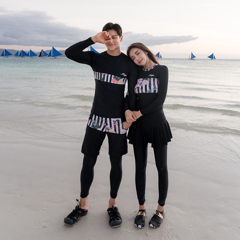 [25] PENANG READY STOCK M6XL Swim Wear Plus Size Long Sleeve Long