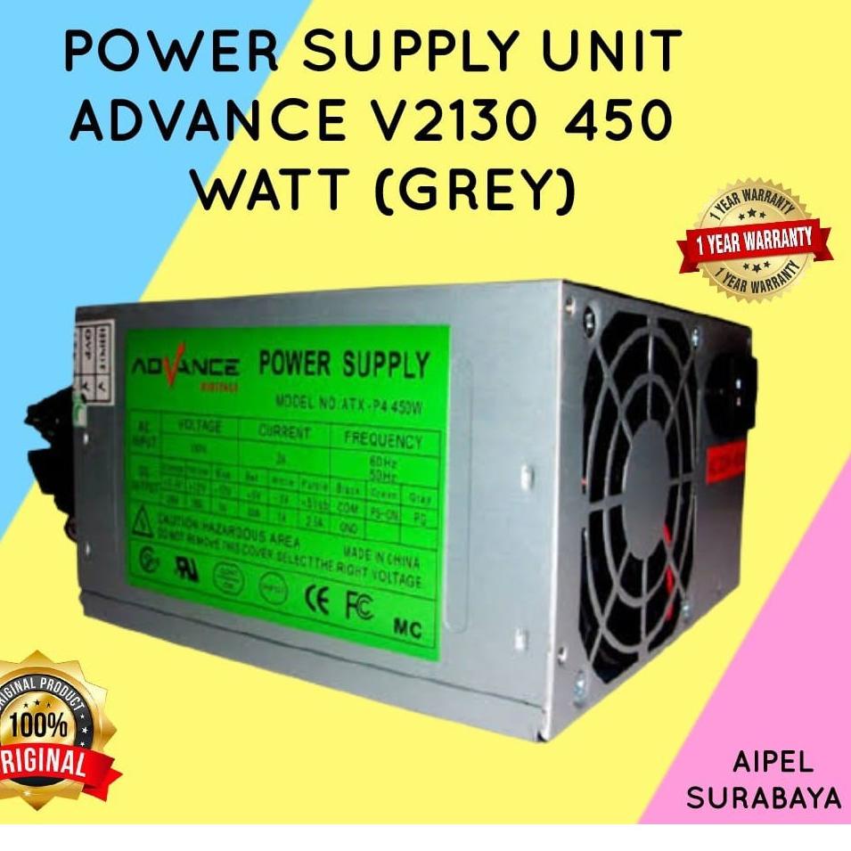 น่าสนใจ.. V2130 | POWER SUPPLY UNIT ADVANCE V2130 450 WATT (GREY)